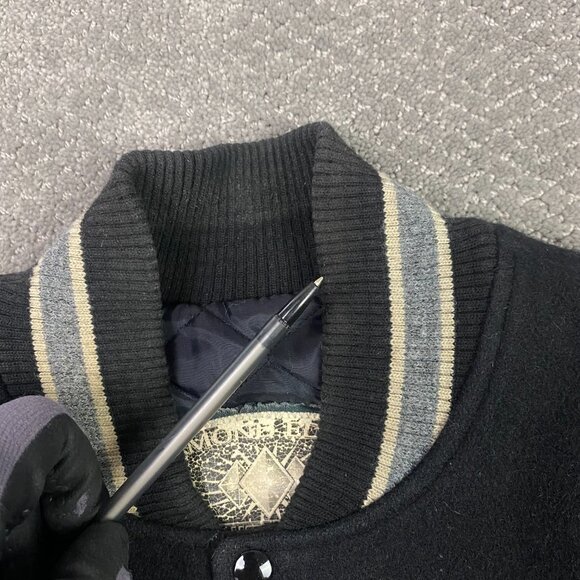 Vintage GMC Jimmy Diamond Edition Bomber Jacket Men's Large Leather Wool Trucks - Picture 9 of 15